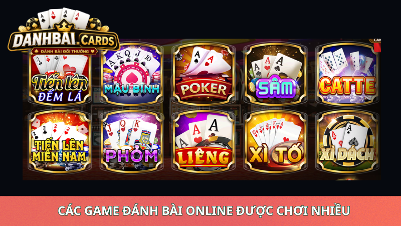 Các Game Đánh Bài Online Được Chơi Nhiều